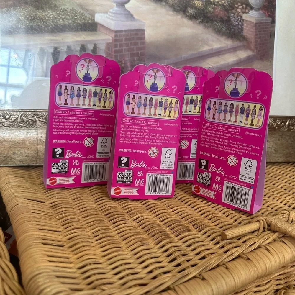 New Barbie Land Lot of 4 Color Change Reveal Mini Doll 1.5